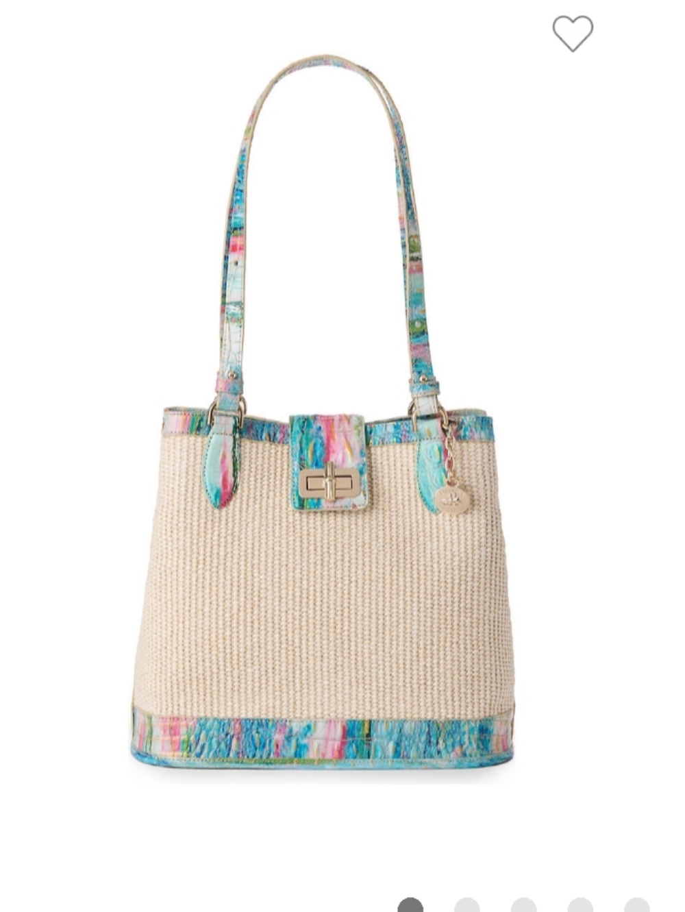 BRAHMIN Staycation Bucket Bag with Multicolor Trim